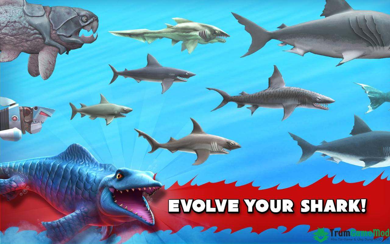 hack hungry shark 2 Hungry Shark Evolution Hack Mod Apk (Full tiền kim cương) v11.9.4