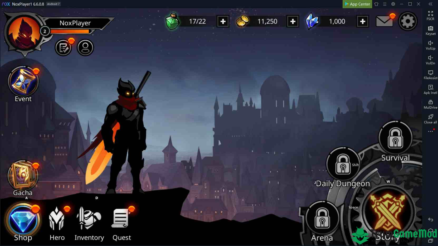 hack shadow knight 4 Tải Hack Shadow Knight MOD APK 3.24.336 (Full Tiền, Kim Cương, Tướng, Bất Tử)