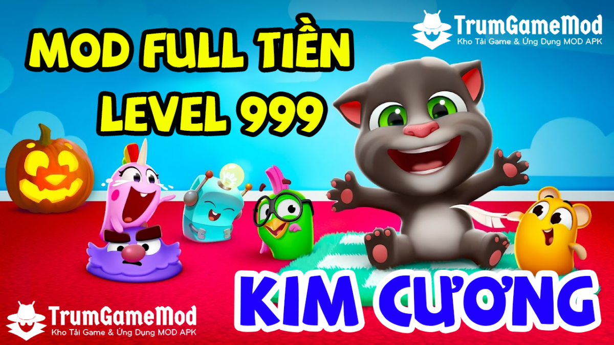 Hình ảnh hack My Talking Tom 2 full Tiền + Kim cương