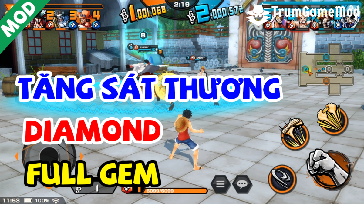 One Piece Bounty Rush MOD APK (Full Nhân Vật, Full Gem, Diamonds, Tăng Sát Thương)