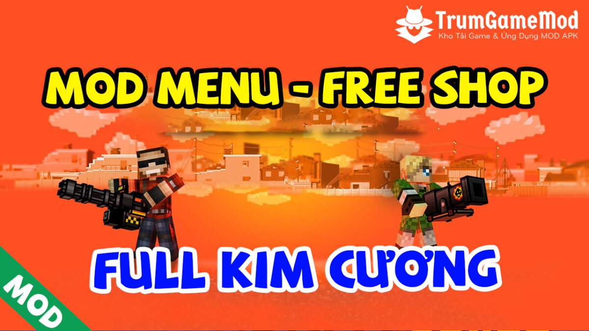 Tải Hack Pixel Gun 3D Mod Full Vàng, Kim Cương