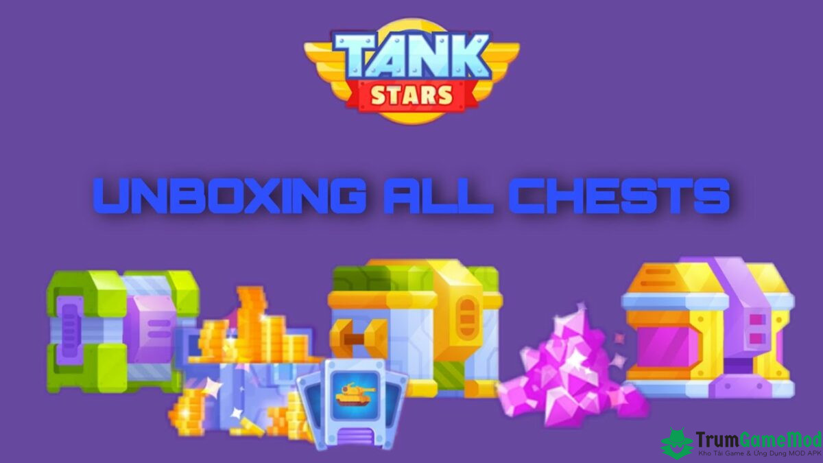 Chests và Cards trong hack tank stars