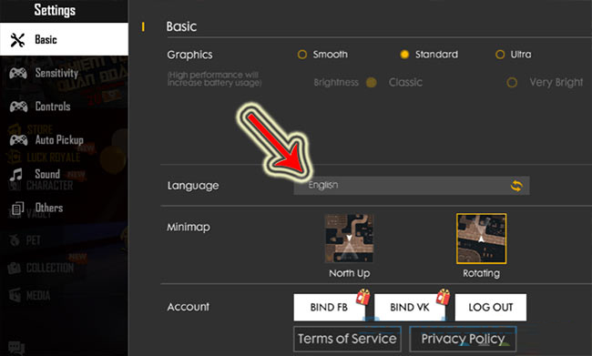 huong dan chuyen ngon ngu free fire sang tieng viet 3 Hướng dẫn chuyển ngôn ngữ Free Fire sang tiếng Việt
