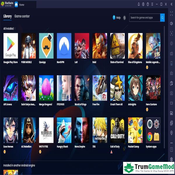 Bluestacks sở hữu rất nhiều tính năng nổi bật