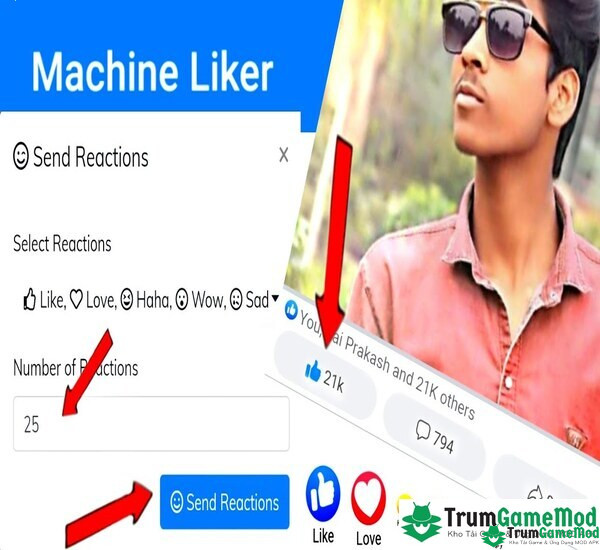 Machine Liker còn tự động tìm bài post và hỗ trợ bình luận vô cùng nhanh chóng