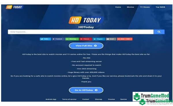 HDToday TV Apk