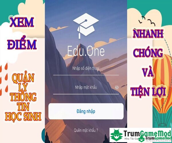 Tải ứng dụng Edu.One Apk về điện thoại di động để tra cứu các kết quả học tập