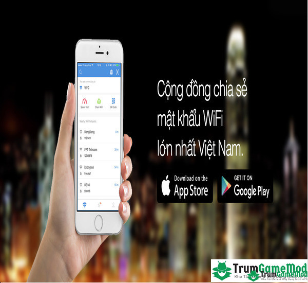 WiFi Chùa Apk cung cấp hơn 2 triệu điểm truy cập miễn phí với tốc độ cao