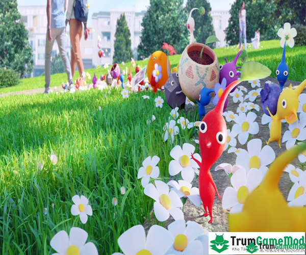 Pikmin Bloom sở hữu đồ họa hoạt hình được thiết kế tương đối đơn giản