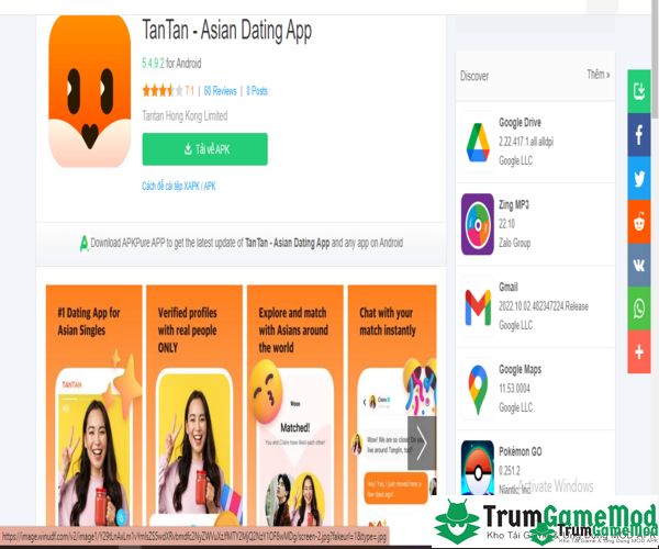 Hướng dẫn chi tiết các bước tải ứng dụng Tantan cho điện thoại iOS, Android