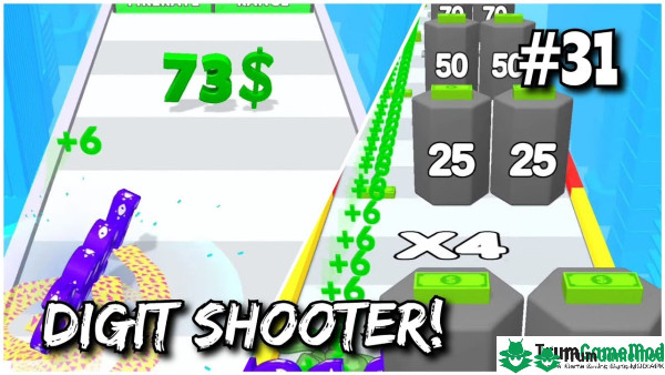 Digit Shooter! Mod được biết tới là một game hành động quân sự