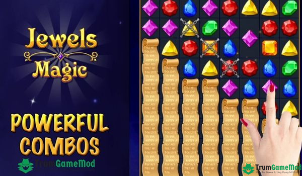 Cách tải game Jewels Magic: Mystery Match3 Mod tại Trumgamemod