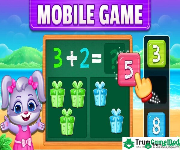 Math games for kids: 1-2 grade là một trong những trò chơi giáo dục, giải đố toán