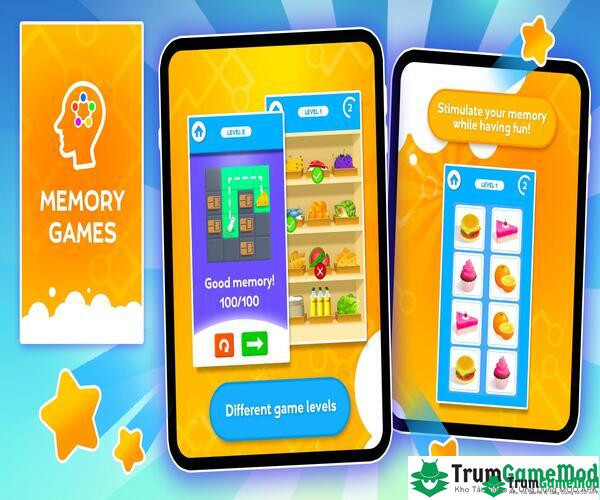 Những ưu điểm nổi trội của Train your Brain. Memory Games người chơi nên nằm lòng