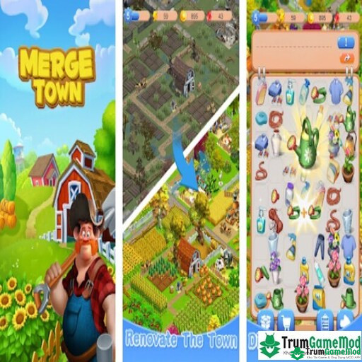 4 Merge Town Design Farm MOD logo Tải trò chơi Merge Town: Design Farm MOD APK V0.1.30.477