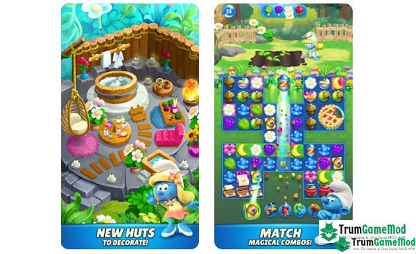 Bối cảnh trong game Smurfs Magic Match APK