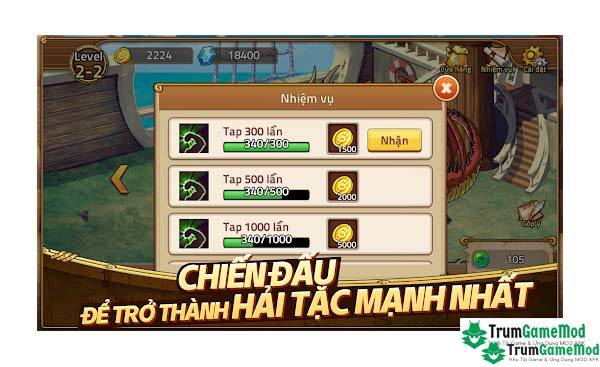 Điểm nổi bật trong game Huyền Thoại Hải Tặc MOD APK