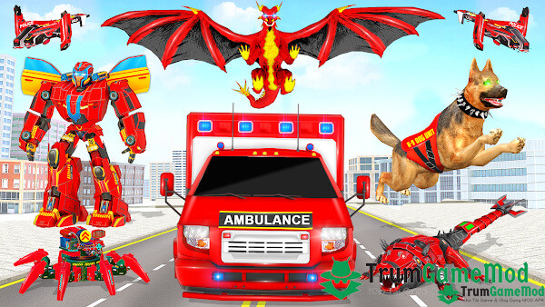 Game hành động Ambulance Dog Robot Car Game có gì hấp dẫn?