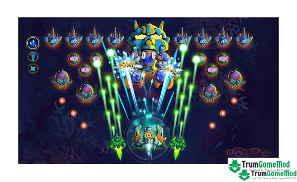 Điểm nổi bật trong trò chơi Atlantis: Alien Space Shooter APK