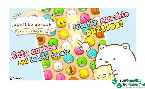 Sumikko gurashi-Puzzling Ways MOD APK sẽ là một trò chơi đơn giản