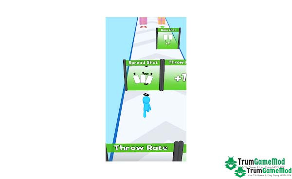 Điểm nổi bật trong trò chơi Card Thrower 3D! MOD APK