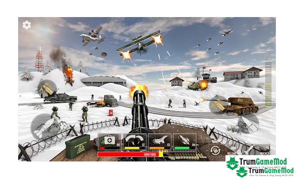 Điểm nổi bật trong trò chơi Fight World War Gun Games 3D APK