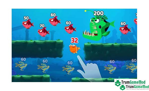 Điểm nổi bật trong trò chơi Fish Town IO: Mini Aquarium APK