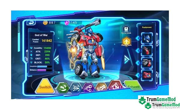 Điểm nổi bật trong trò chơi Mecha Storm: Robot Battle Game APK