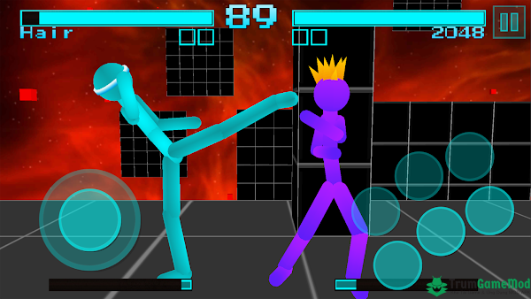 Lối chơi trong Stickman Fighting: Neon Warriors Apk