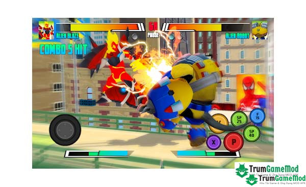 Điểm nổi bật trong trò chơi Hero Alien Fight Battle Force APK