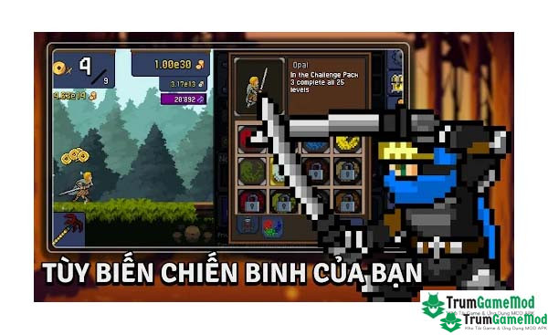 Điểm nổi bật trong trò chơi Tap Ninja - Idle Game APK