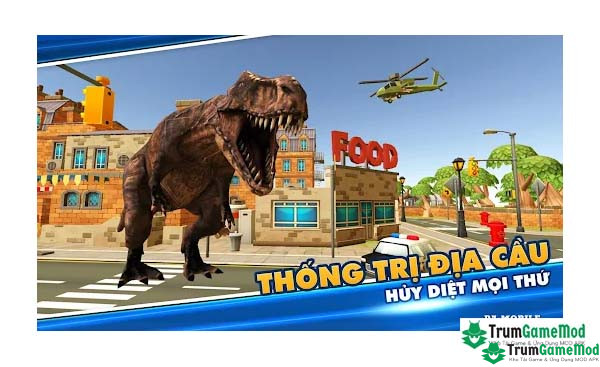 Giới thiệu tổng quan về game Dino Sim Dinosaur City Rampage APK