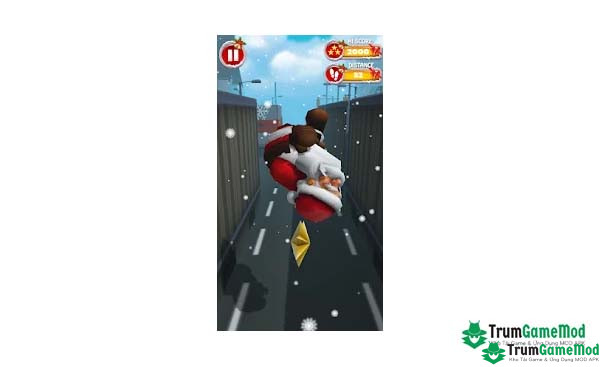 Điểm nổi bật trong trò chơi Fun Santa Run-Christmas Runner APK