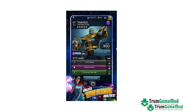 MARVEL Puzzle Quest: Hero RPG đòi hỏi sự kết hợp chiến thuật thông qua việc chọn lựa và sắp xếp đội hình phù hợp.