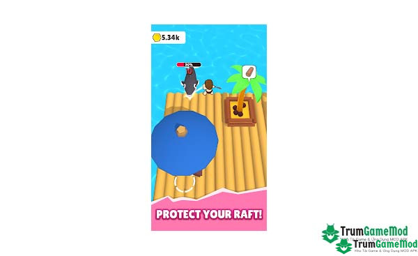 Điểm nổi bật trong trò chơi Raft Life - Build, Farm, Stack APK