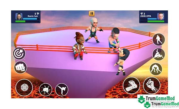 Điểm nổi bật trong trò chơi Rumble Wrestling: Fight Game APK