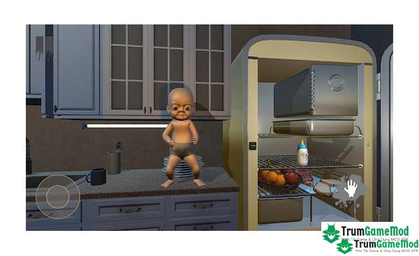 Điểm nổi bật trong trò chơi Scary baby in Pink house 3D APK