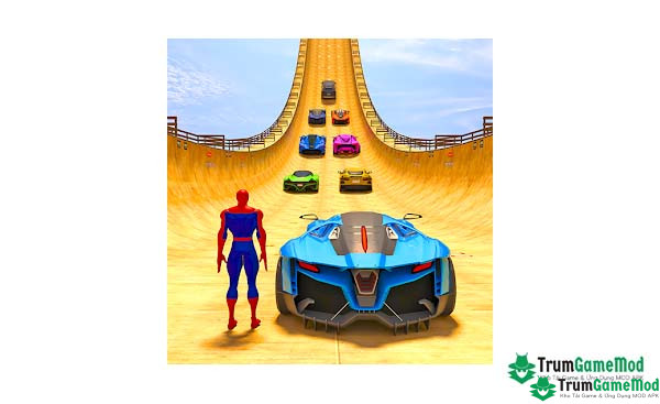 Giới thiệu tổng quan về game Superhero Car: Mega Ramp Games APK