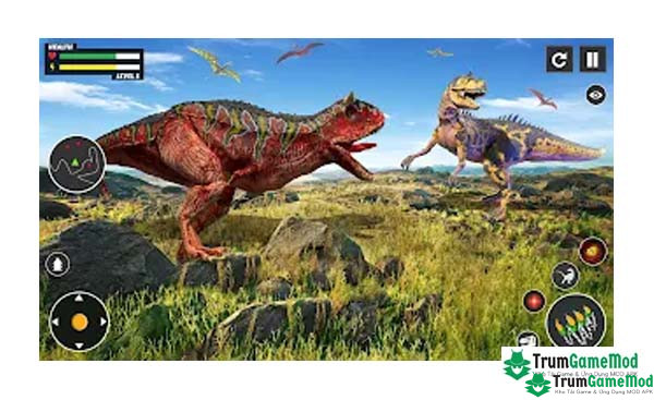 Dino Games: Dino Island Attack APK mang đến nhiều nhiệm vụ và thách thức khác nhau.