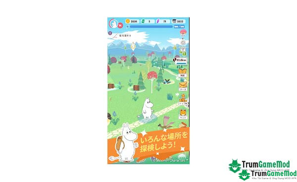 Điểm nổi bật trong trò chơi Moomin Move APK