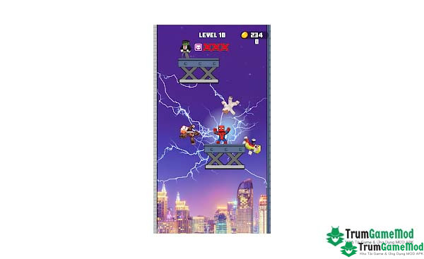 Điểm nổi bật trong trò chơi Mr Rope Attack Spider Fighting Apk