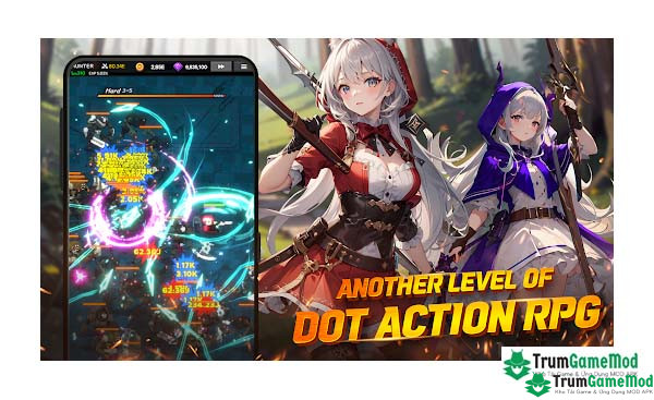 Điểm nổi bật trong trò chơi Pixel Hunter Idle APK