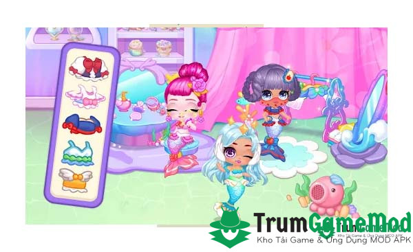 Điểm nổi bật trong trò chơi Sweet Dolls：Mermaid Princess APK