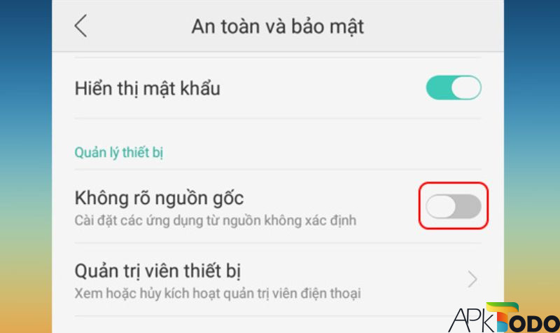 Cách cài đặt file APK Descenders cho thiết bị