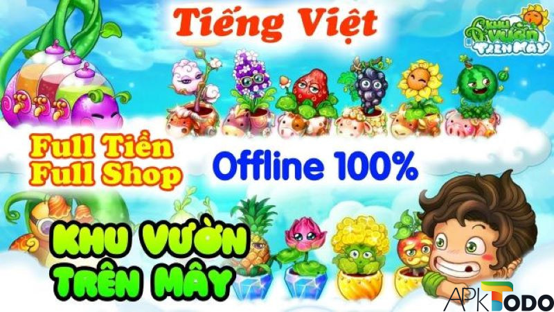 Các tính năng mod của phiên bản Hack Khu vườn trên mây 3.9.1