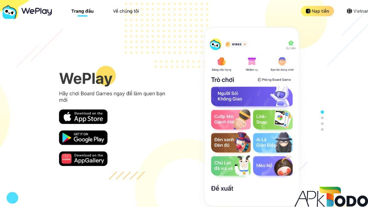 Tính năng của Weplay