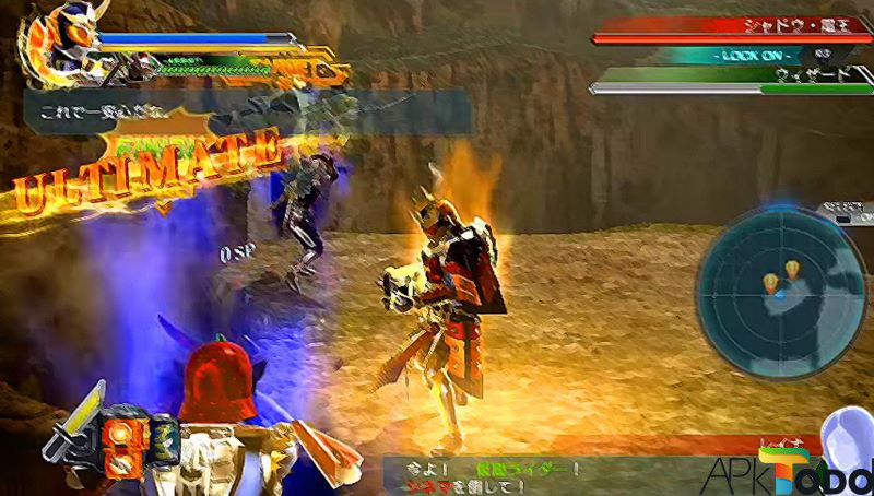 Tự do ra đòn trong Game Kamen Rider Apk