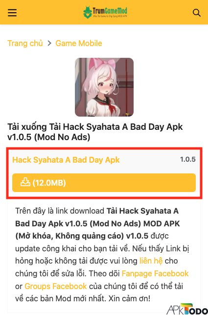 Tải xuống file apk của Syahata A Bad Day Apk cho điện thoại